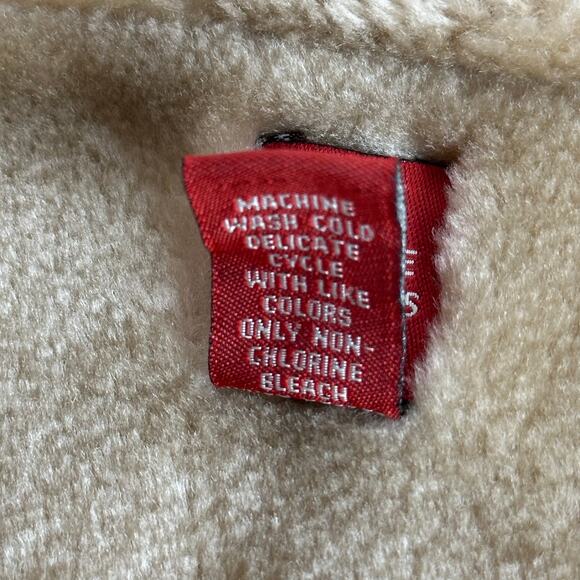 Valerie Stevens Faux Suede Faux Fur Vest Womens Size Medium M Embossed Paisley - Picture 8 of 10